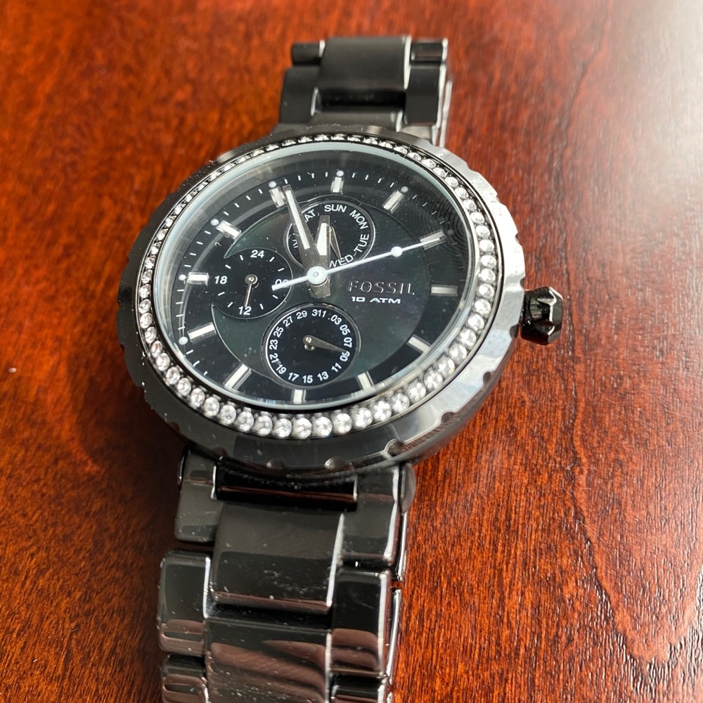FOSSIL black ceramic watch - Picture 2 of 4